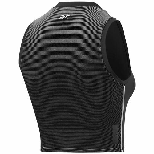 Reebok Les Mills Performance crop top uden ærmer - dame, sort (XS)