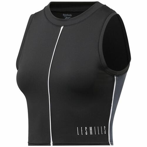 Reebok Les Mills Performance crop top uden ærmer - dame, sort (XS)