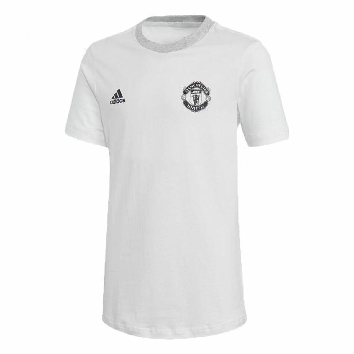 Kortærmet Fodboldtrøje Til Børn Adidas Manchester United Hvid