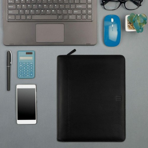 Finocam Andrea dokumentmappe med lynlås A4 - sort (26,5 × 33,5 × 4 cm)