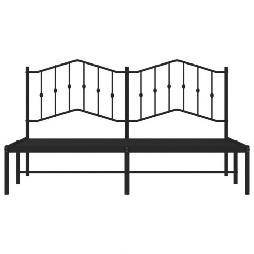 Sengeramme med sengegavl 183 x 213 cm - sort