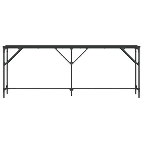 Konsolbord 200x29x75 cm konstrueret træ sort