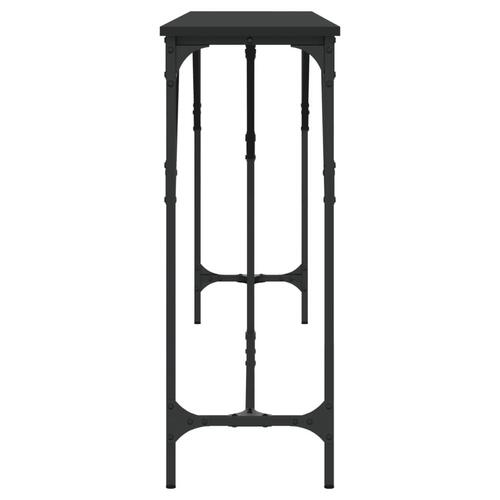 Konsolbord 200x29x75 cm konstrueret træ sort