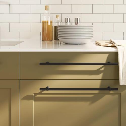 Skabshåndtag 10 stk. 320 mm rustfrit stål sort