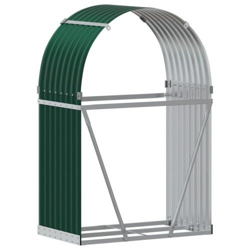 Brændestativ 80 x 45 x 120 cm i galvaniseret stål grøn