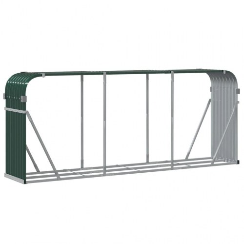 Brændestativ 234 × 45 × 100 cm - galvaniseret stål, grøn