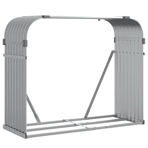 Brændestativ 120x45x100 cm galvaniseret stål lysegrå