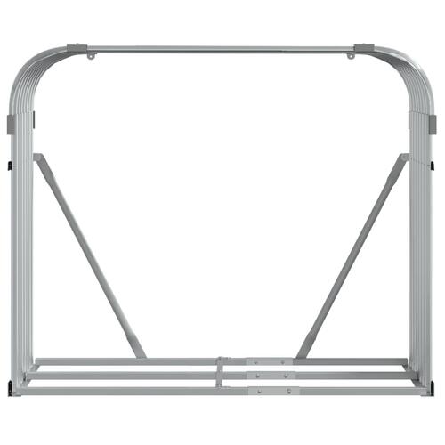 Brændestativ 120x45x100 cm galvaniseret stål lysegrå
