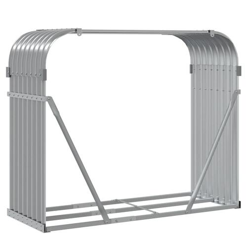 Brændestativ 120x45x100 cm galvaniseret stål lysegrå