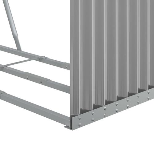 Brændestativ 120x45x100 cm galvaniseret stål lysegrå