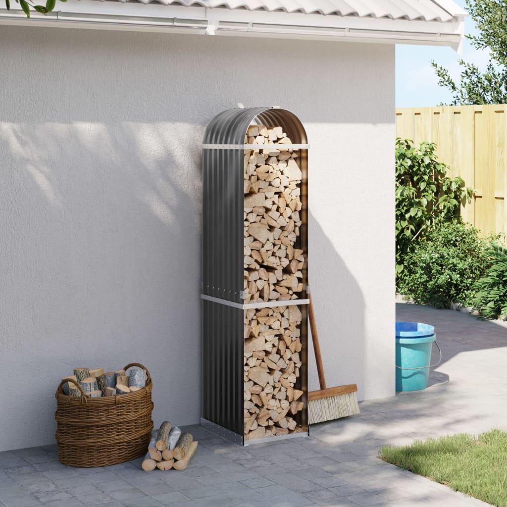 Brændestativ Galvaniseret Stål - Antracitgrå / 40 x 45 x 170 cm