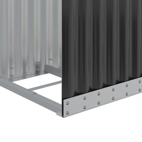 Brændestativ 40x45x170 cm galvaniseret stål antracitgrå