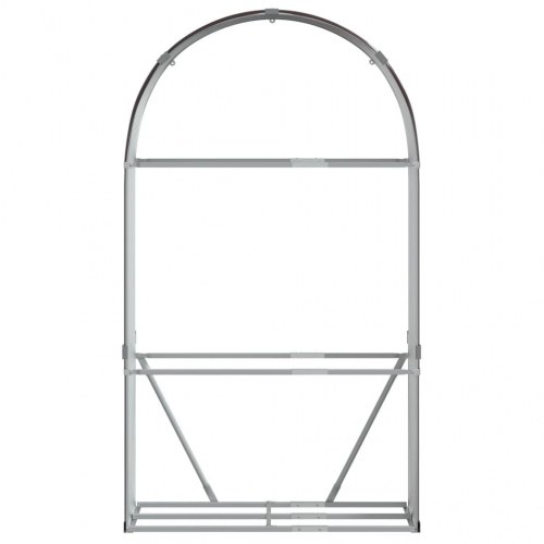 Brændestativ 120x45x210 cm galvaniseret stål brun