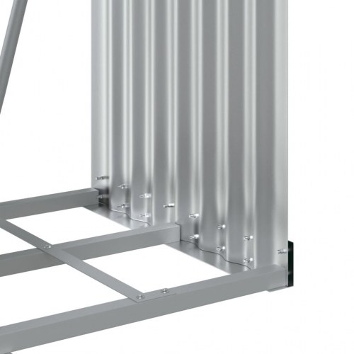 Brændestativ 40×45×100 cm i galvaniseret stål - sølv