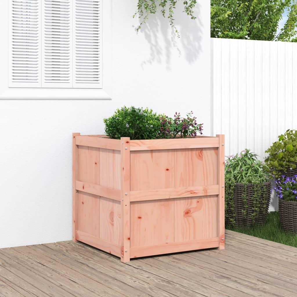Plantekasse i massivt douglasgran 70 x 70 x 70 cm - firkantet højbed til have og altan