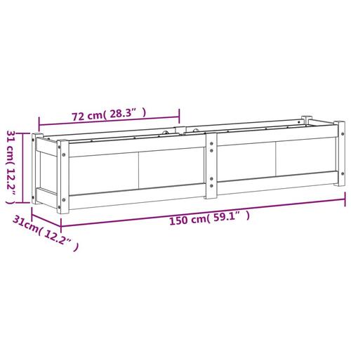 Plantekasse 150x31x31 cm massivt douglasgran