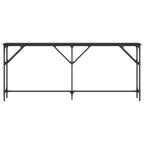 Konsolbord 180x23x75 cm konstrueret træ sort
