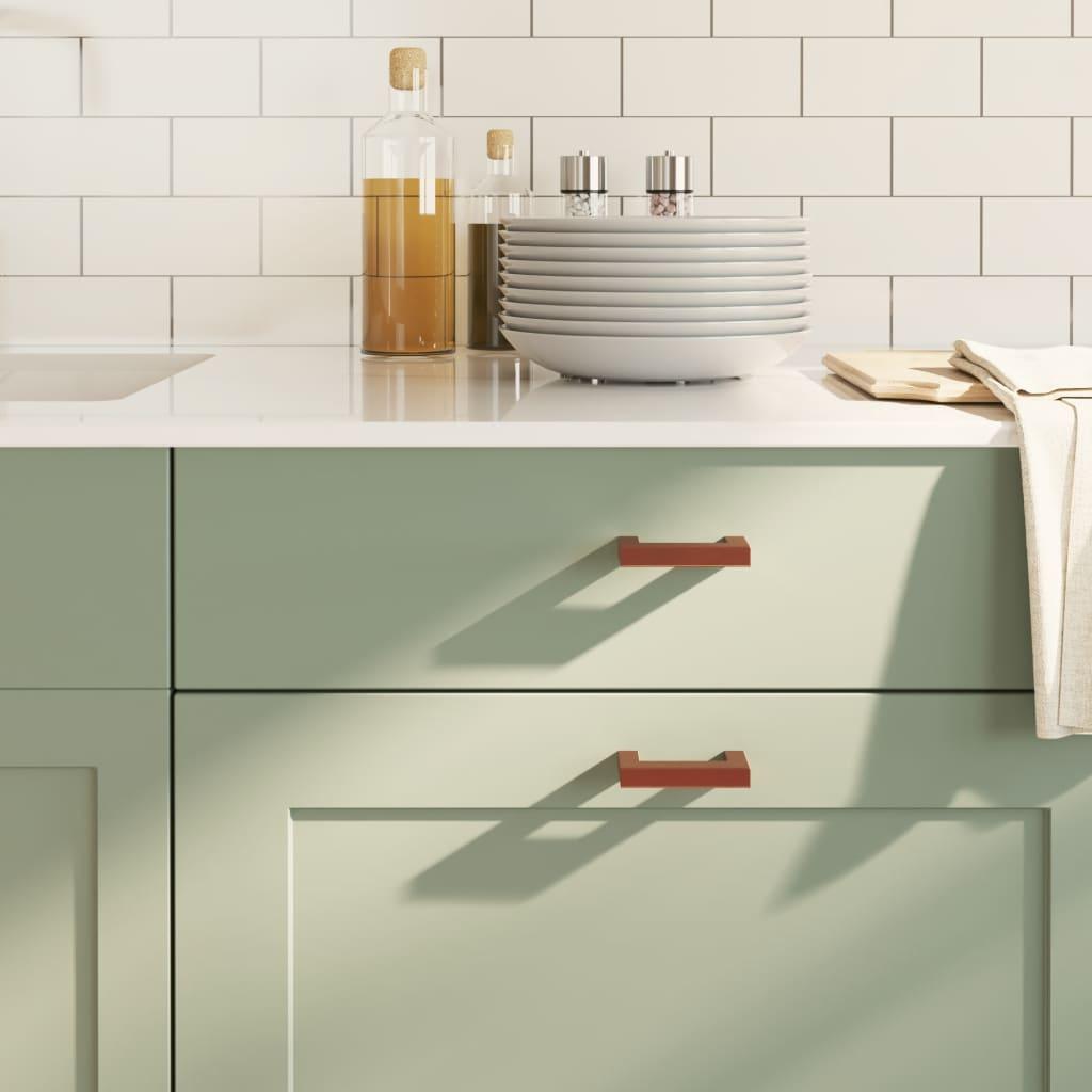 Skabshåndtag 20 stk. 64 mm rustfrit stål bronzefarvet billede