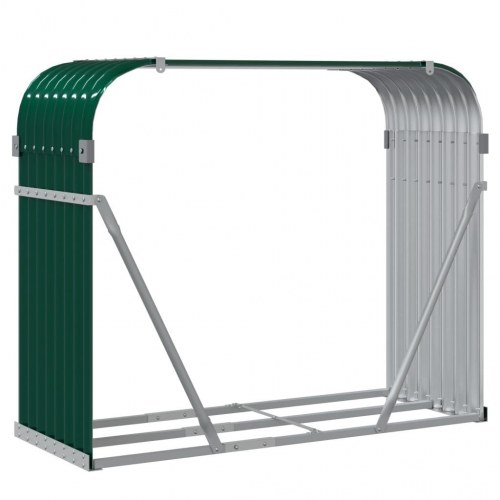 Brændestativ 120×45×100 cm i galvaniseret stål - grøn
