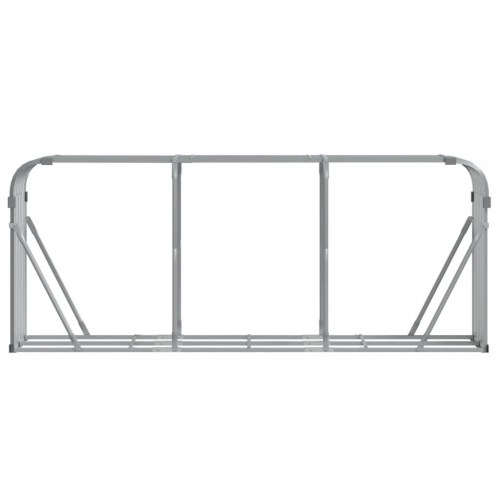 Brændestativ 234×45×100 cm i galvaniseret stål - lysegrå