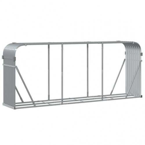 Brændestativ 234×45×100 cm i galvaniseret stål - lysegrå