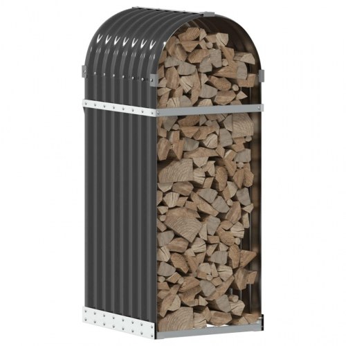 Brændeholder antracit 40×45×100 cm - galvaniseret stål