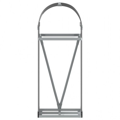 Brændeholder antracit 40×45×100 cm - galvaniseret stål