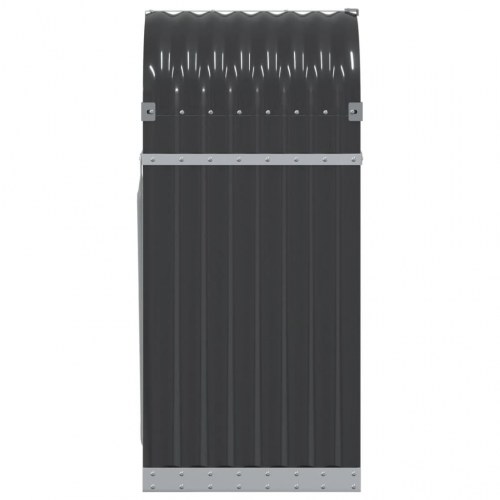 Brændeholder antracit 40×45×100 cm - galvaniseret stål