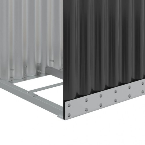Brændeholder antracit 40×45×100 cm - galvaniseret stål