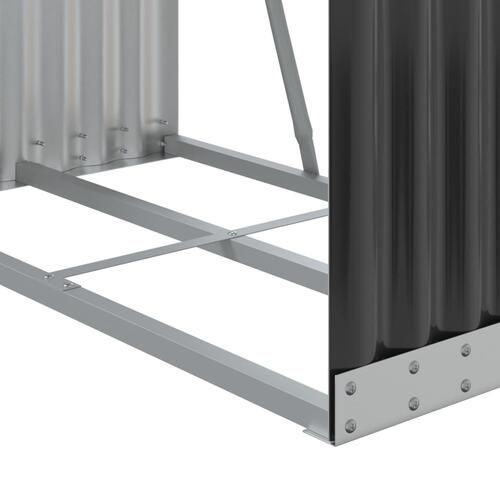 Brændestativ 80x45x190 cm galvaniseret stål antracitgrå