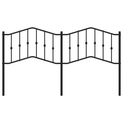 Sengegavl 160 cm metal sort