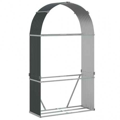 Brændeholder antracit 120x45x210 cm galvaniseret stål