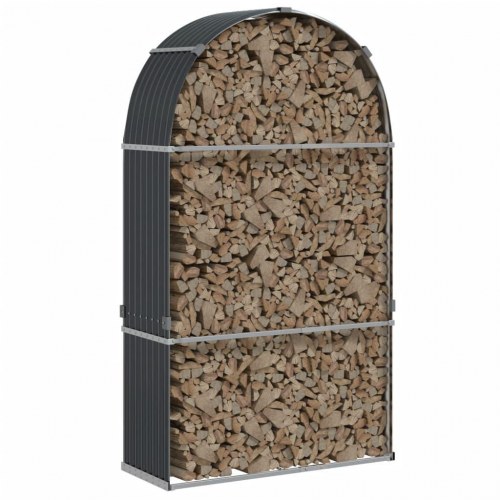 Brændeholder antracit 120x45x210 cm galvaniseret stål