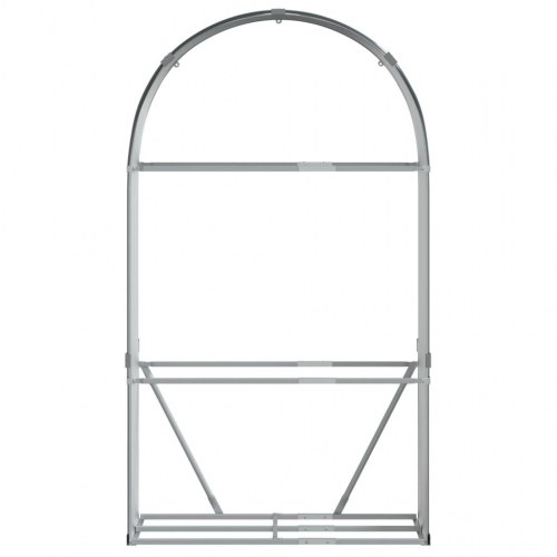 Brændeholder antracit 120x45x210 cm galvaniseret stål