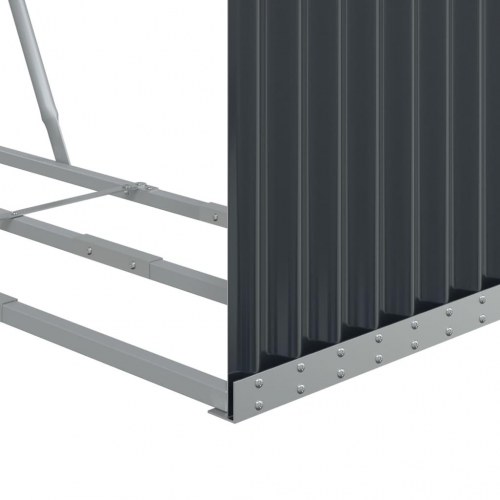 Brændeholder antracit 120x45x210 cm galvaniseret stål