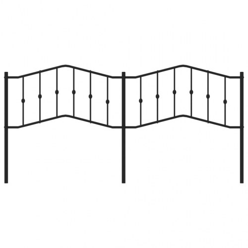 Sengegavl i metal 193 cm - sort
