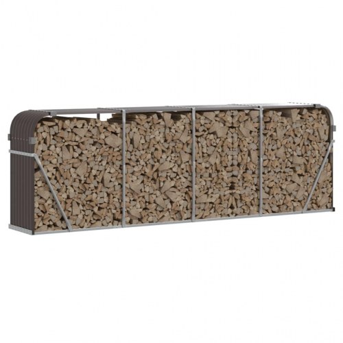 Brændestativ 300 × 45 × 100 cm - galvaniseret stål, brun