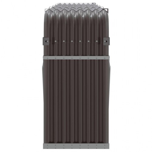 Brændestativ 300 × 45 × 100 cm - galvaniseret stål, brun