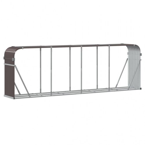 Brændestativ 300 × 45 × 100 cm - galvaniseret stål, brun