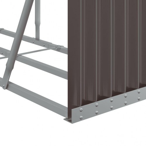 Brændestativ 300 × 45 × 100 cm - galvaniseret stål, brun