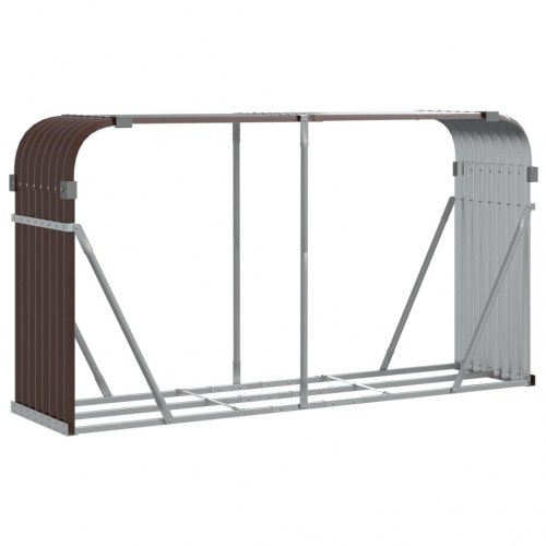 Brændestativ 180×45×100 cm i galvaniseret stål - brun