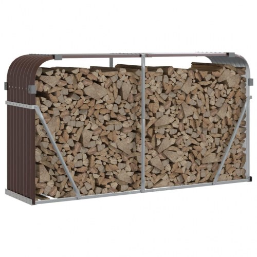 Brændestativ 180×45×100 cm i galvaniseret stål - brun