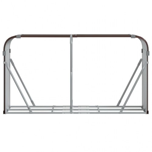 Brændestativ 180×45×100 cm i galvaniseret stål - brun