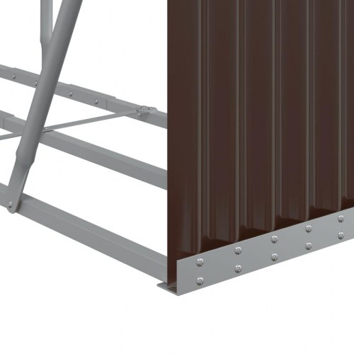 Brændestativ 180×45×100 cm i galvaniseret stål - brun