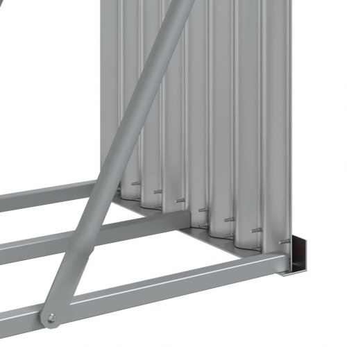Brændestativ 180×45×100 cm i galvaniseret stål - brun