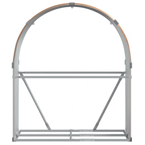 Brændestativ 120×45×140 cm i galvaniseret stål - trælook