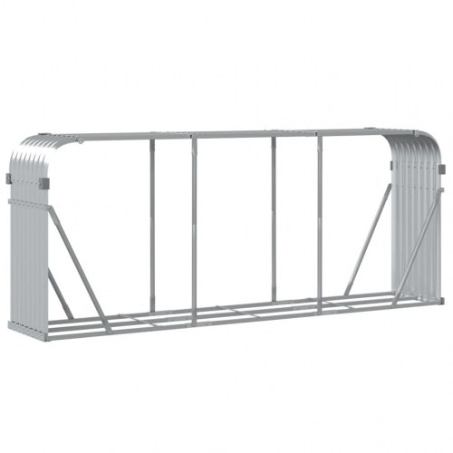 Brændestativ 234×45×100 cm - galvaniseret stål, sølvfarvet