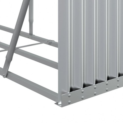 Brændestativ 234×45×100 cm - galvaniseret stål, sølvfarvet