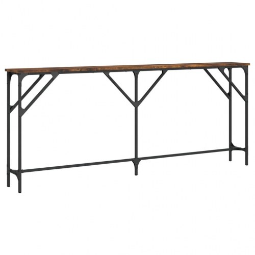 Konsolbord 180 x 23 x 75 cm - røget egetræ