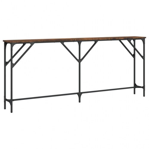 Konsolbord 180 x 23 x 75 cm - røget egetræ